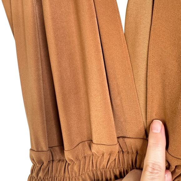 DiarraBlu Umy Jumpsuit Wrap Camel Brown Convertible Open Back XS/S Flawed - Picture 3 of 15
